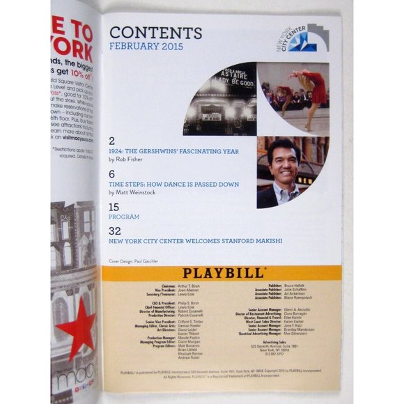 New York City Center Encores Playbill Feb 2015 Lady be Good Tommy Tune Donnell - Picture 3 of 9